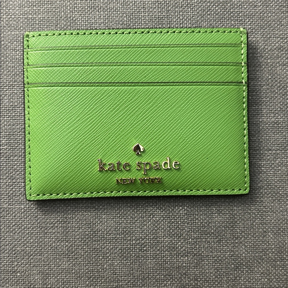 NWOT Kate Spade Vibrant Green Card Case